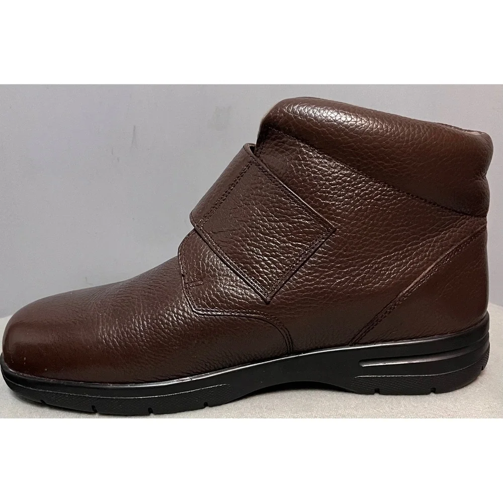 Drew Big‎ Easy Mens Brown Pebbled Leather Orthopedic Ankle Boots 13 4W